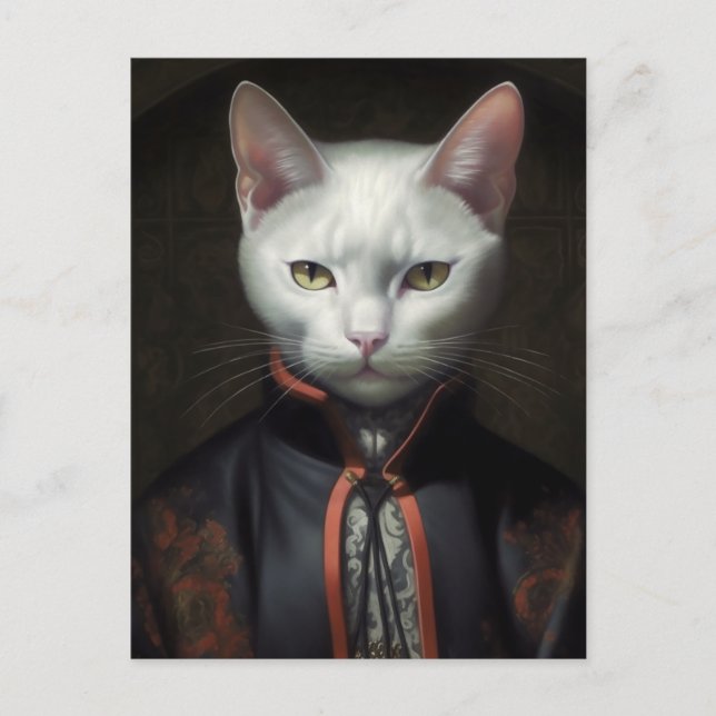 Postal El Gato Blanco (Anverso)