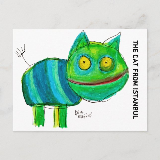 Postal el gato de Estambul (Anverso)