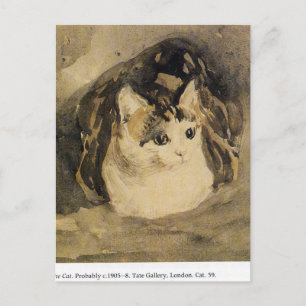Postal El gato de Gwen John
