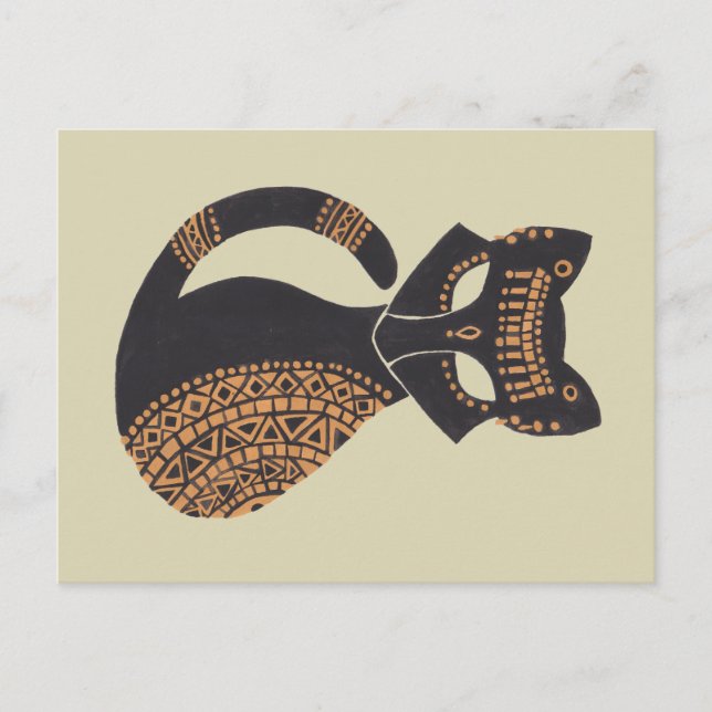 Postal El gato egipcio (Anverso)