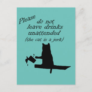 Postal El gato es un idiota