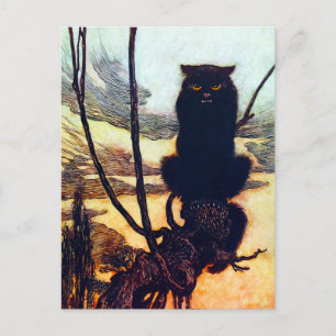 Postal El gato negro