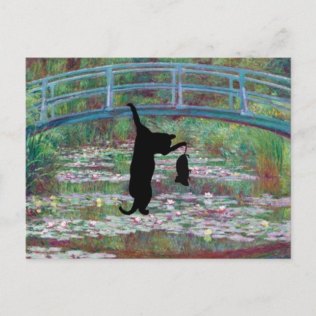 Postal El gato negro colgado y el ratón (Anverso)