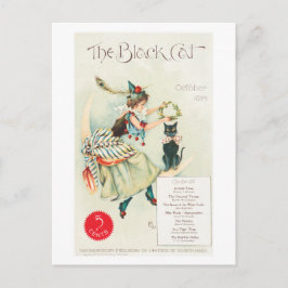 Postal El gato negro, octubre de 1895, arte de gatos anti