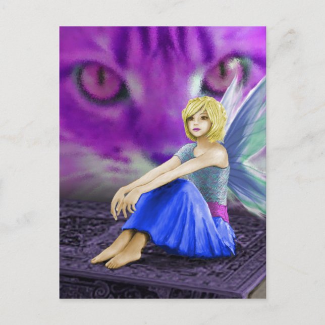 Postal El gato observa al hato (Anverso)
