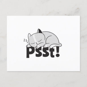 Postal El gato perezoso está durmiendo
