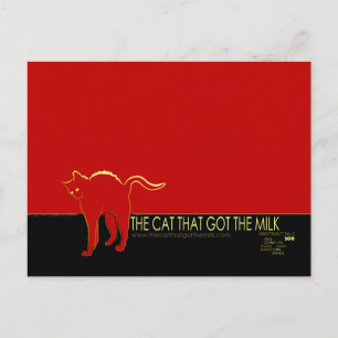 Postal El Gato Que Recibió La Postcarta De La Leche