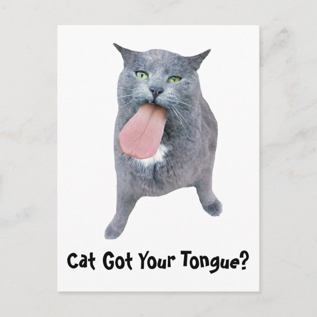 Postal ¿El Gato Tiene Tu Lengua? (Anverso)