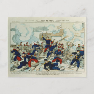 Postal El general Ducrot en la batalla de la Champigny