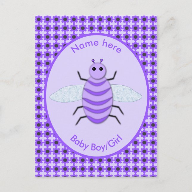 Postal El género de la abeja púrpura cuta revela neutrali (Anverso)