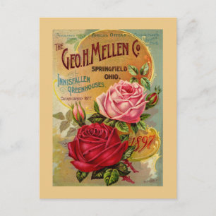 Postal El Geo. Anuncio de Greenhouse de H. Mellen Co.