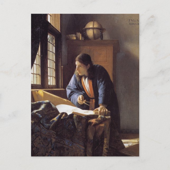 Postal El geógrafo (Anverso)