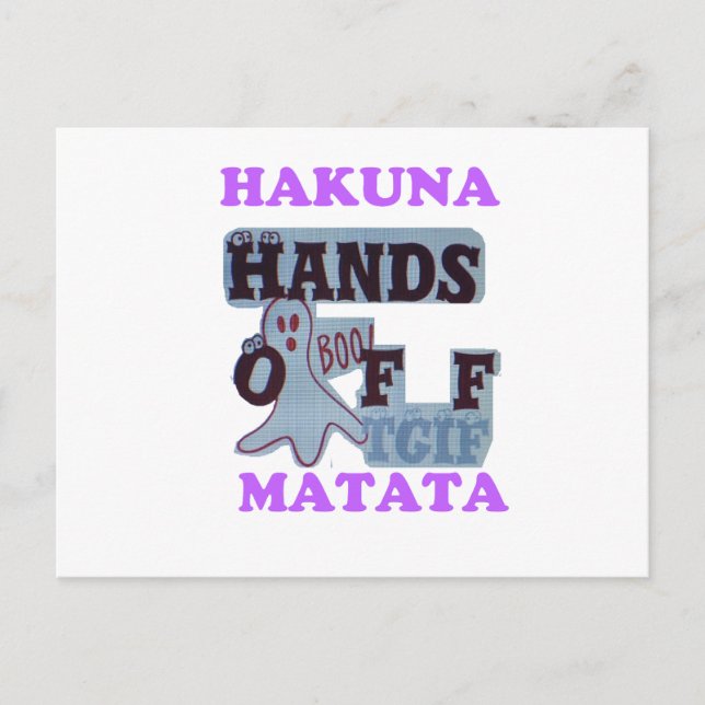 Postal El GIF Hakuna Matata deja la cara graciosa de Boo (Anverso)