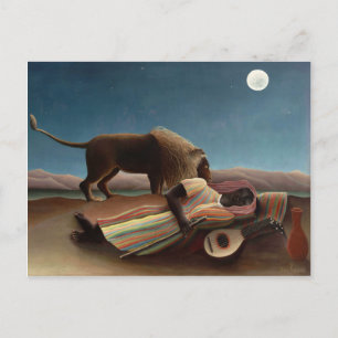 Postal El gitano durmiente, Henri Rousseau