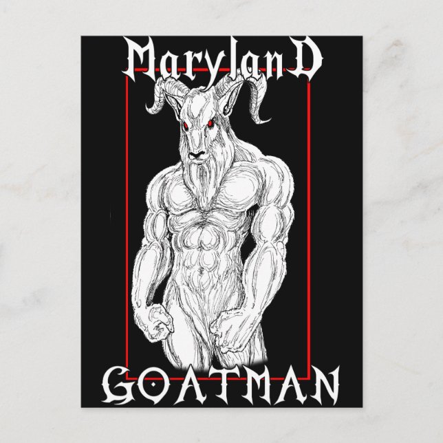 Postal El Goatman de Maryland (Anverso)