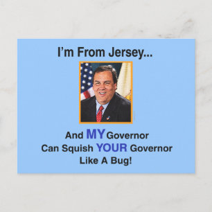 Postal El gobierno Chris Christie Postcard