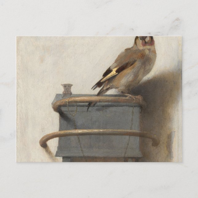 Postal El Goldfinch De Carel Fabritius (Anverso)