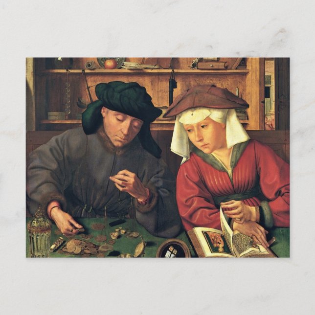 Postal El Goldwäger Y Su Esposa De Massys Quentin (Anverso)