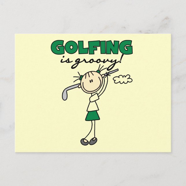 Postal El golf es Groovy Tshirts and Gifts (Anverso)