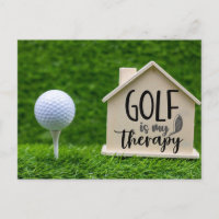 El golf es mi terapia para el lema divertido de lo