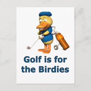 Postal El golf es para los birdies