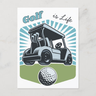 Postal El golf es vida