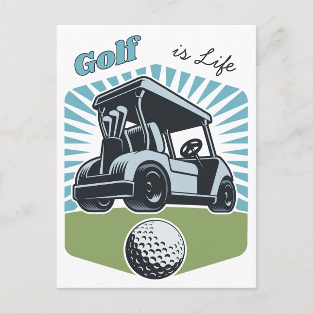 Postal El golf es vida (Anverso)