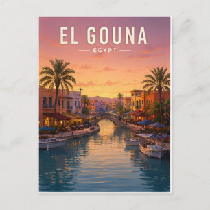 Postal El Gouna Egipto Mar Rojo Laguna Costa Viajes
