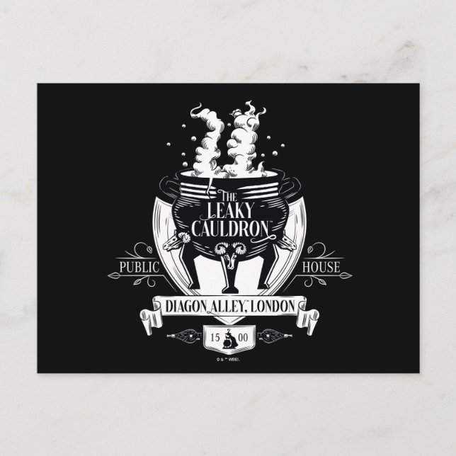 Postal El gráfico de la tienda "LEAKY CAULDRON™" (Anverso)