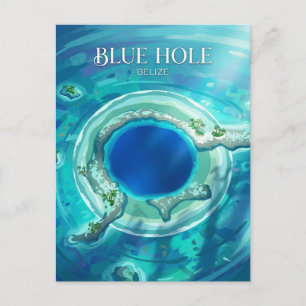 Postal El Gran Agujero Azul Belice