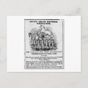 Postal El gran anuncio de Lent sobre el circo nacional