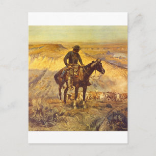 Postal El gran arte del jefe del vagón, Charles M_Great