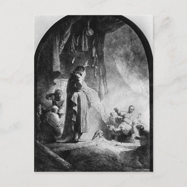 Postal El gran aumento de Lazarus (Anverso)