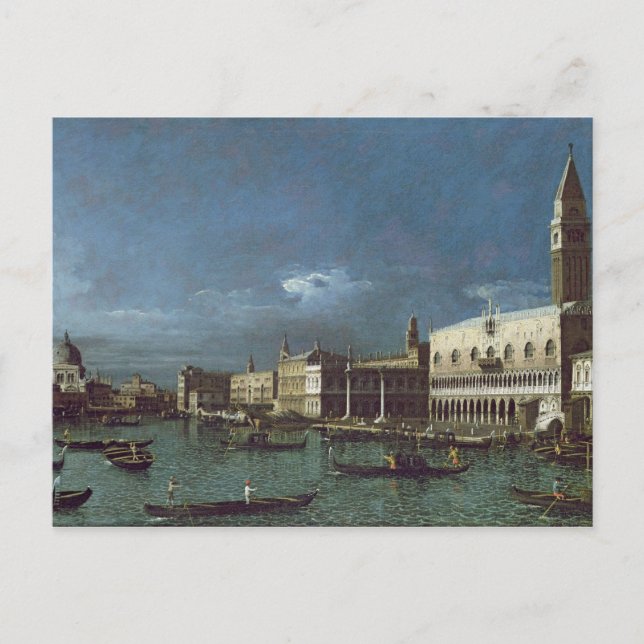 Postal El Gran Canal con la Iglesia de Santa María (Anverso)