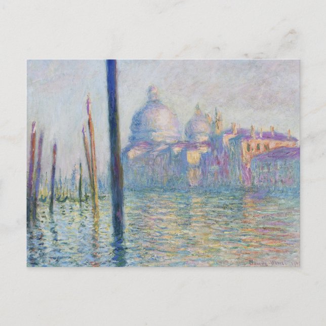 Postal El Gran Canal de Claude Monet (1908)  (Anverso)