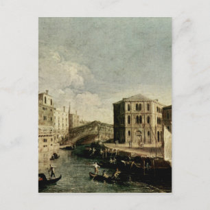 Postal El Gran Canal de Rialto por Canaletto