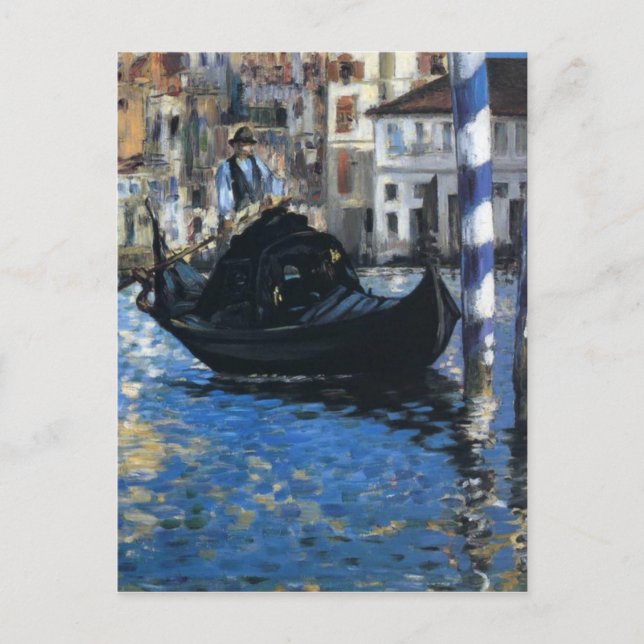 Postal El Gran Canal de Venecia de Edouard Manet (Anverso)