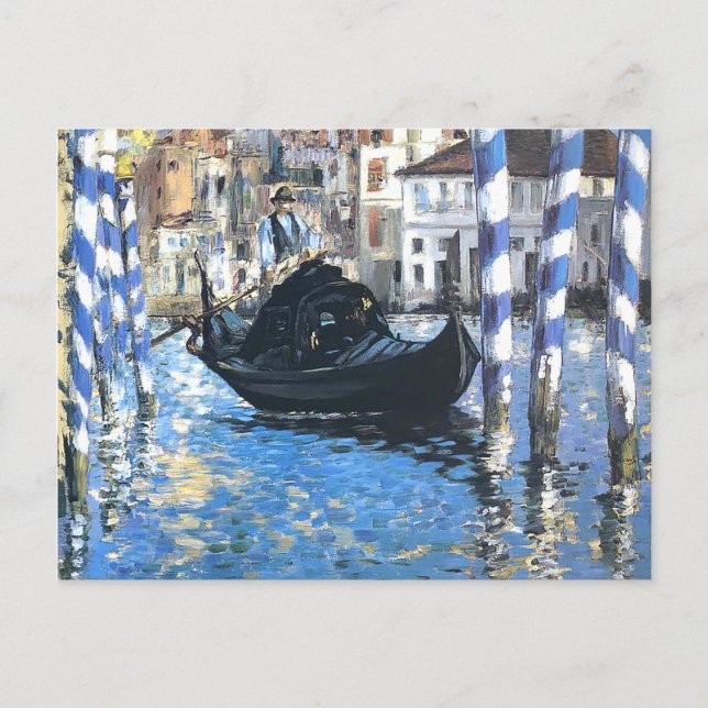 Postal El gran canal de Venecia Edouard Manet (Anverso)