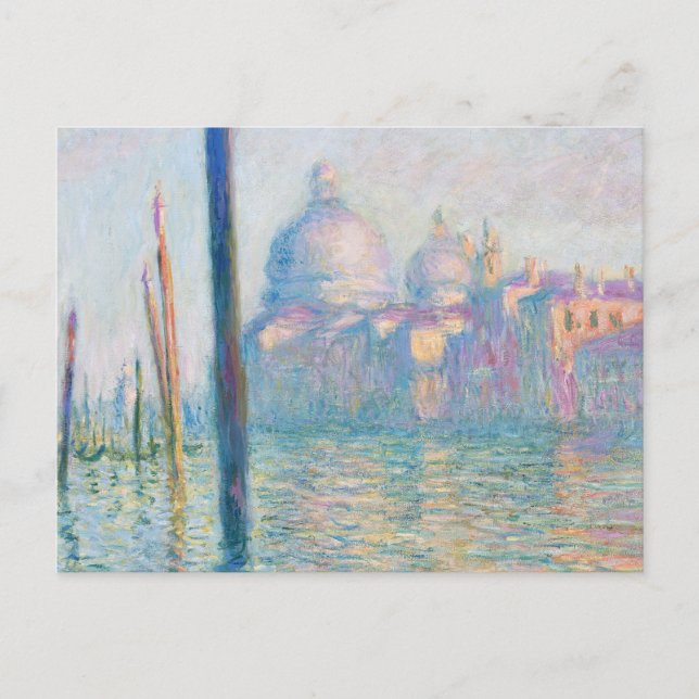 Postal El Gran Canal De Venecia Por Claude Monet (Anverso)