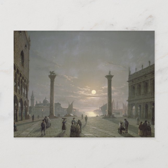 Postal El Gran Canal Desde La Piazza San Marco (Anverso)