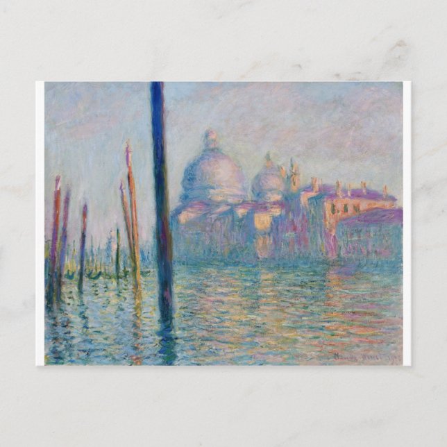Postal El Gran Canal en Venecia 01 de Claude Monet (Anverso)