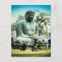 El gran daibutsu en el antiguo Japón de Kamakura