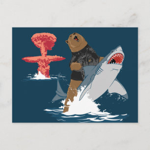 Postal El gran escape - caballería de tiburones de oso