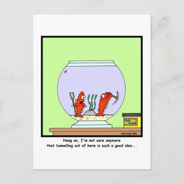 Postal El gran escape: Personalizado de peces dorados (Anverso)