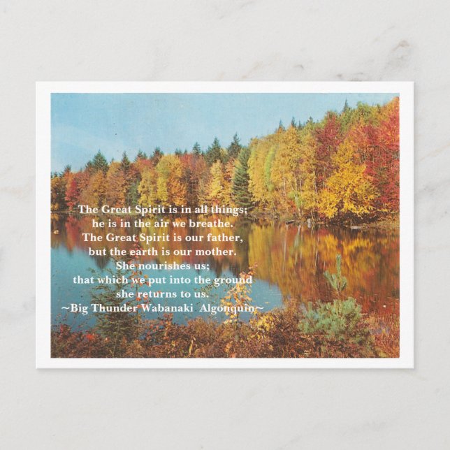 Postal El gran espíritu (Anverso)