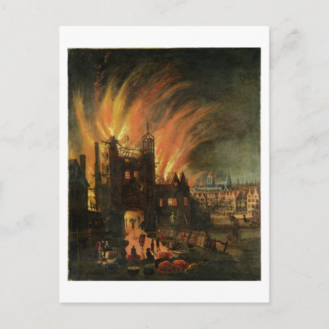 Postal El gran incendio de Londres (septiembre de 1666) c (Anverso)