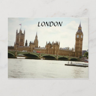 Postal El Gran Parlamento de Londres y la Postcarta del T