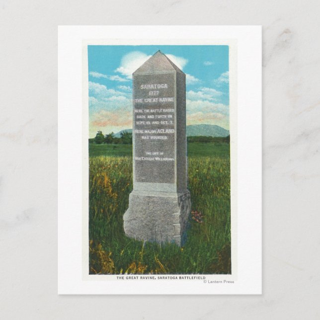 Postal El Gran Ravine de la Batalla de Saratoga (Anverso)