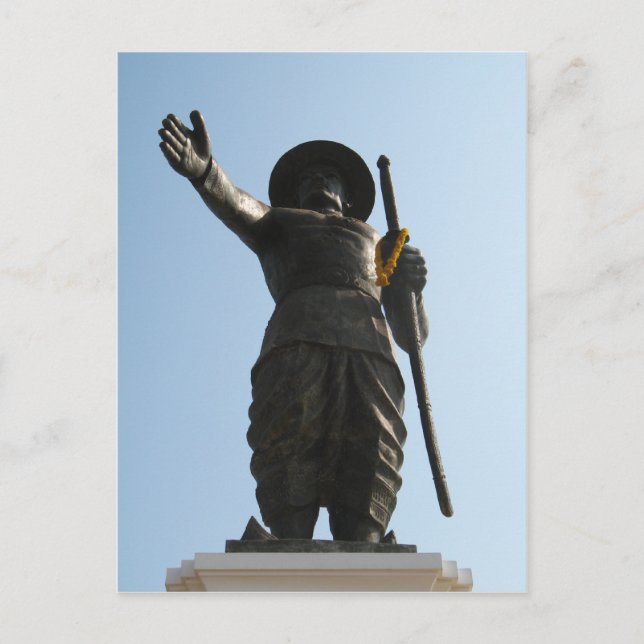 Postal El Gran Rey Anouvong... Vientiane, Laos (Anverso)