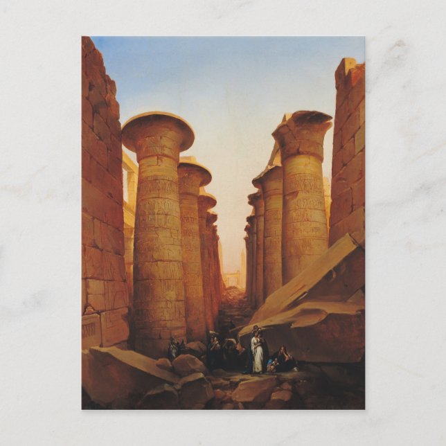 Postal El Gran Templo de Amun en Karnak (Anverso)